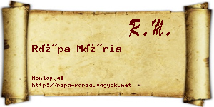 Répa Mária névjegykártya