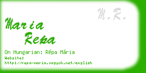 maria repa business card