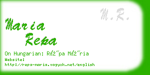 maria repa business card